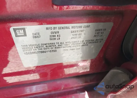 2008 Cadillac Cts Standard from USA, damaged, VIN 1G6DM577880116793